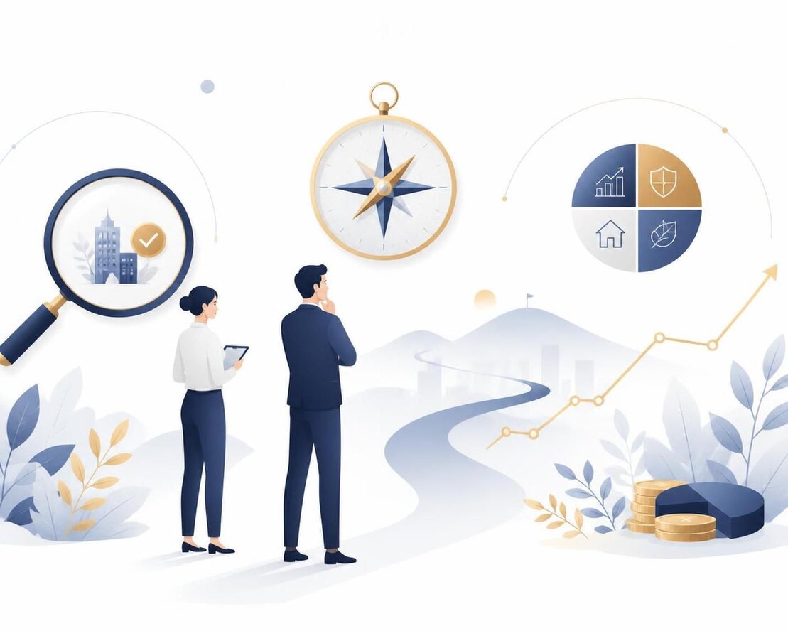 Concept visuel de philosophie d’investissement à long terme